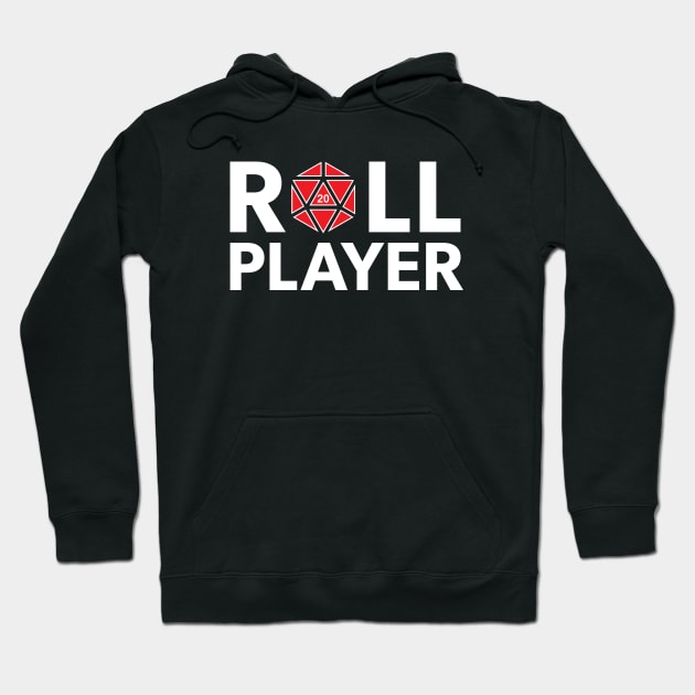 Roll Player (Red d20) Hoodie by NashSketches